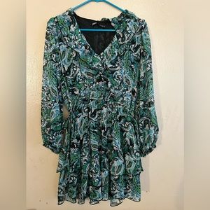 Zara printed dress with draw strings size s